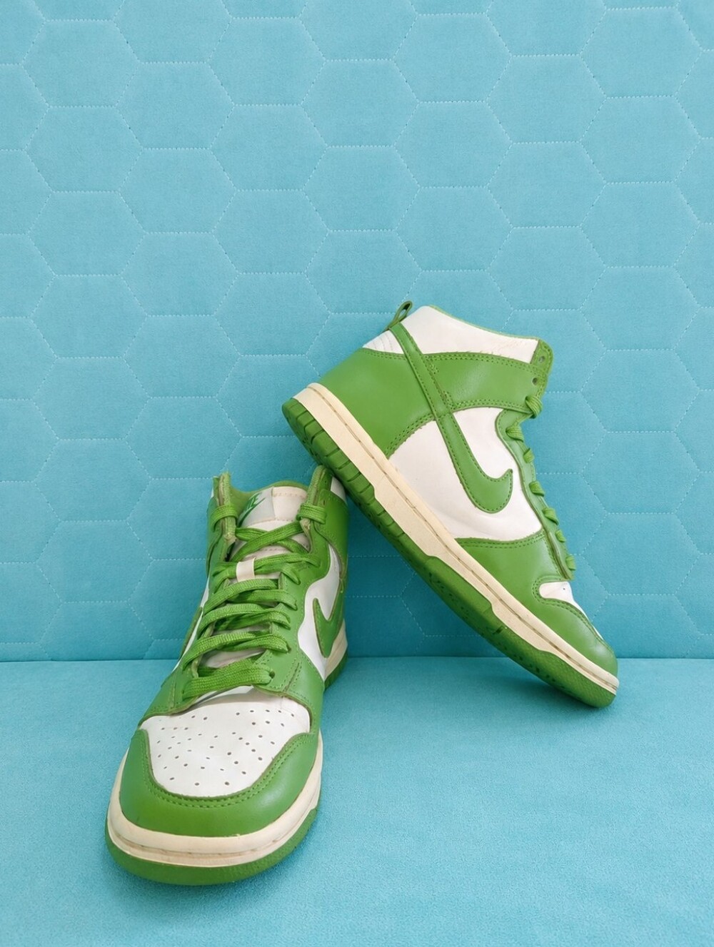 Nike Dunk High White Green (Lucky Green) Women's Size 6 DD1869-300 No Box